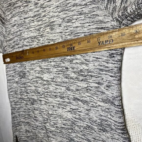 PER SE SPORT Blouse Boat Neck Long Sleeve Zipper Back Womens M White Black Tweed - Picture 5 of 8